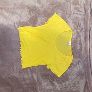 Bright yellow crop top size medium